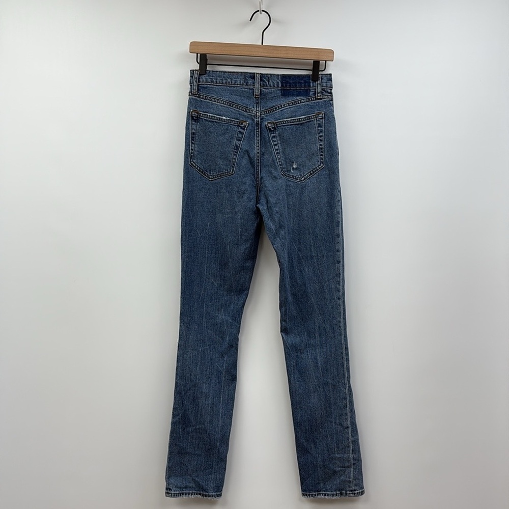 Abercrombie & Fitch The '90s Slim Straight Ultra High Rise Distressed Jeans 27 - Picture 5 of 9